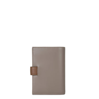 portefeuille - smooth #couleur_taupe-gingembre-vison