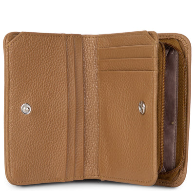 portefeuille dos à dos - foulonne pm #couleur_camel