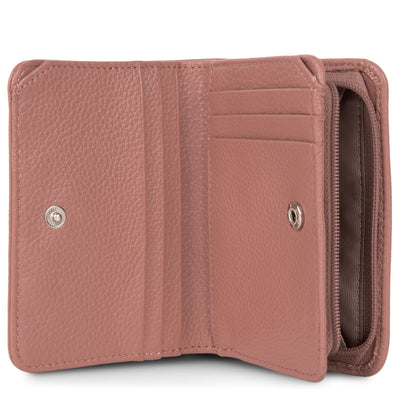 portefeuille dos à dos - foulonne pm #couleur_rose-cendre