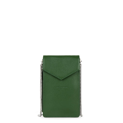 pochette smartphone - foulonné pm #couleur_vert-pin