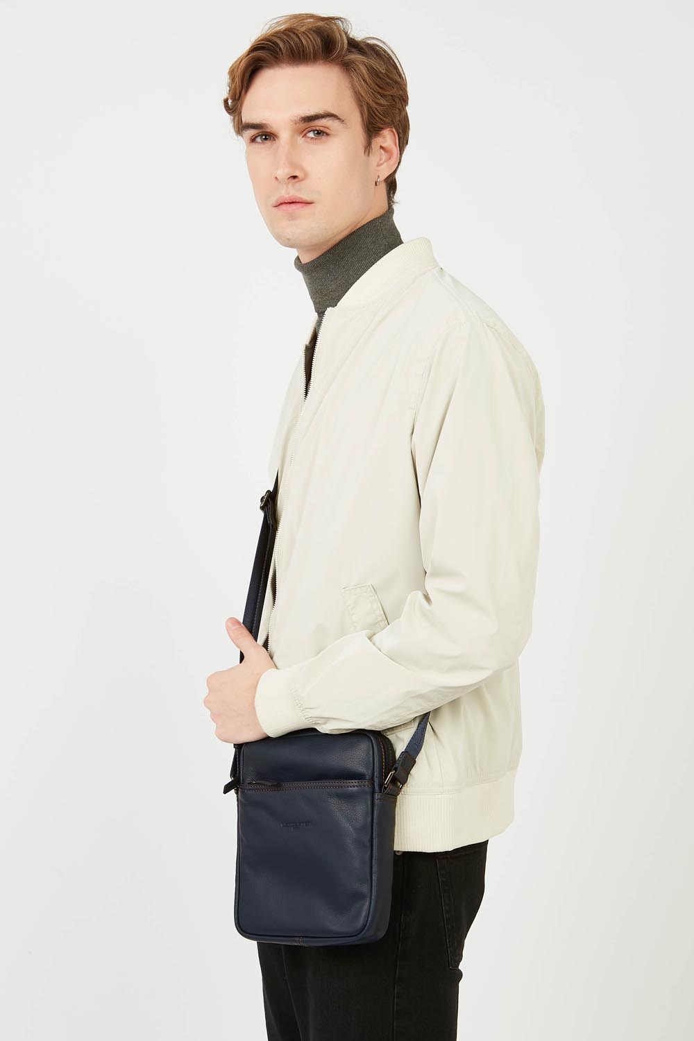Portafogli Uomo Lancaster Soft Vintage Homme – Pelle, Colore Blu E Cammello