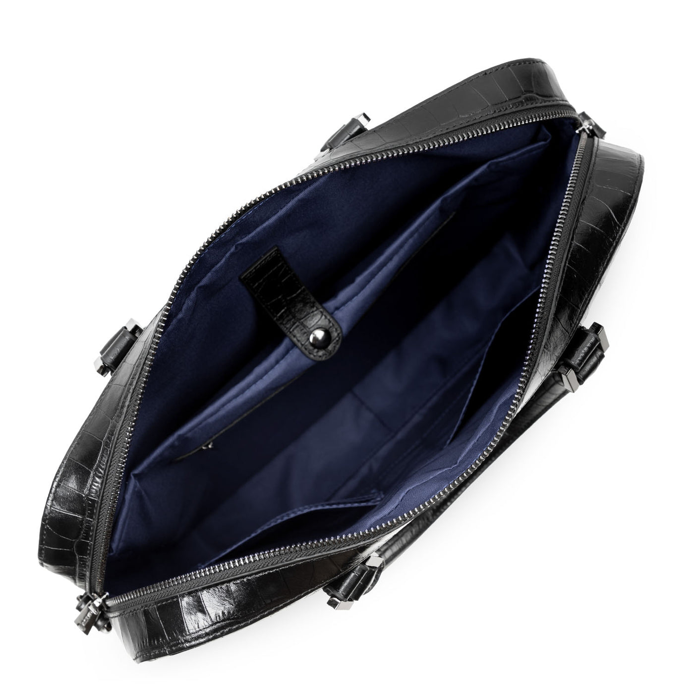 porte documents - croco homme #couleur_noir