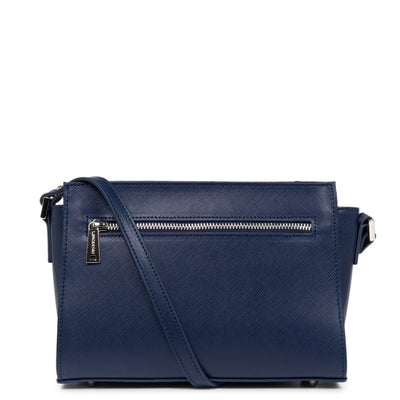 sac trotteur - saffiano intemporel #couleur_bleu-fonc