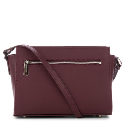 sac trotteur - saffiano intemporel #couleur_bordeaux