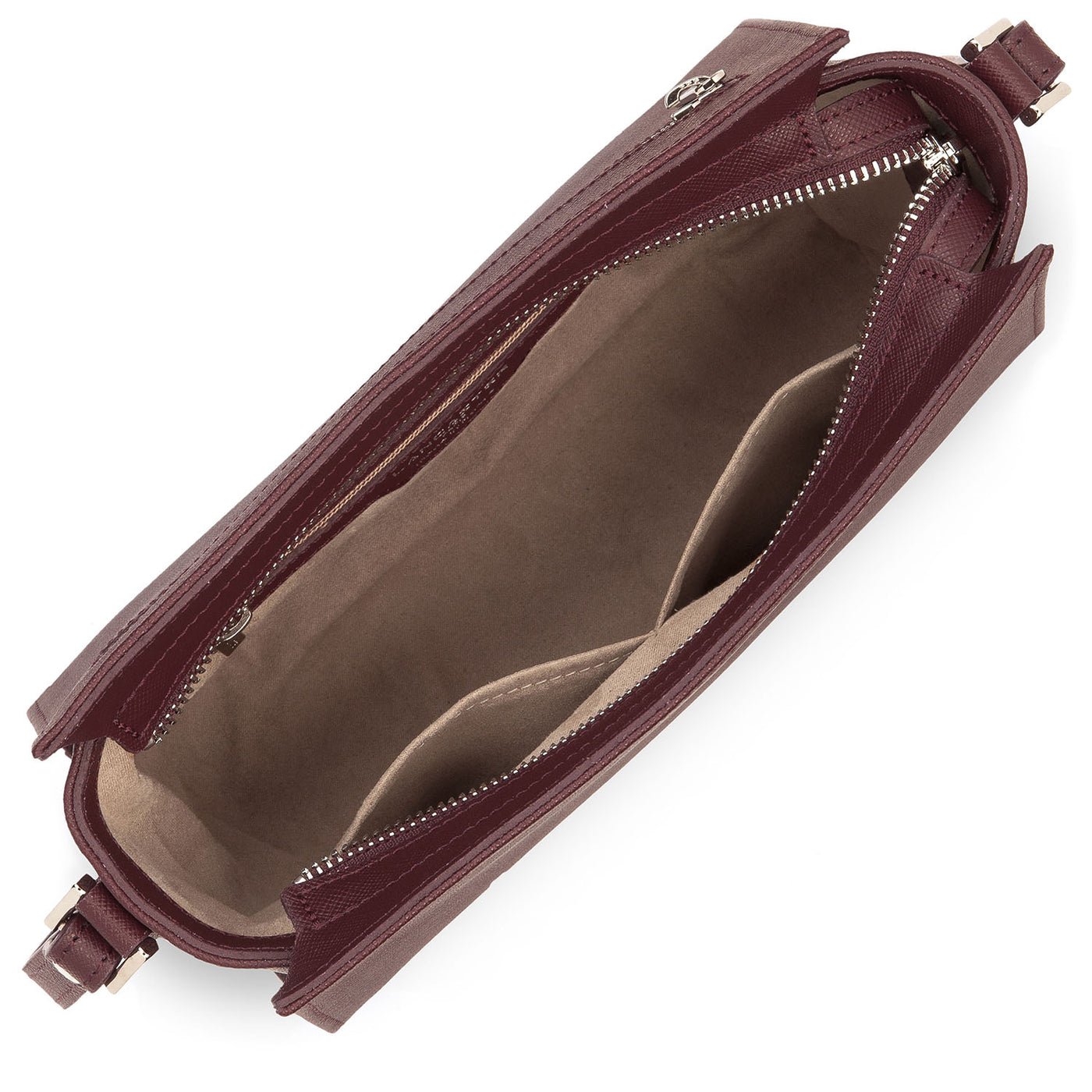 sac trotteur - saffiano intemporel #couleur_bordeaux