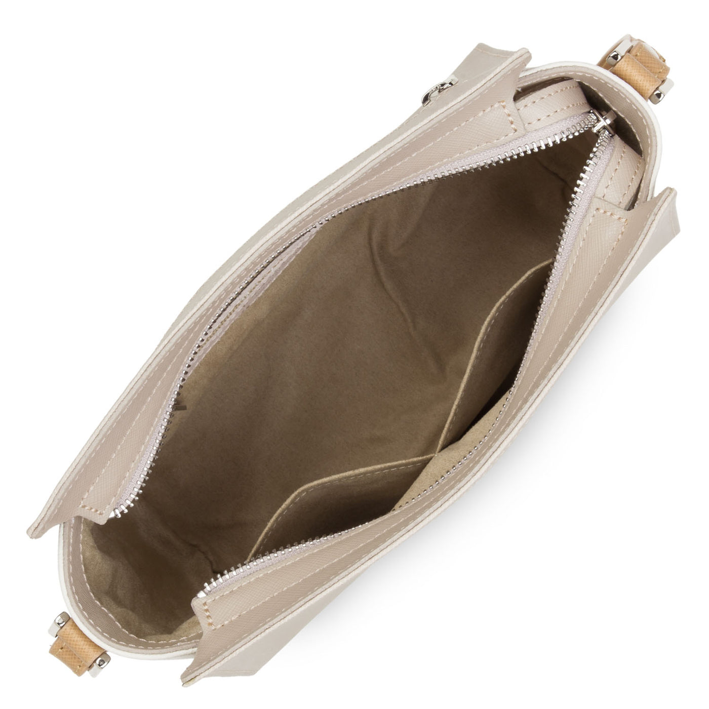 sac trotteur - saffiano intemporel #couleur_galet-ros-cru-nude