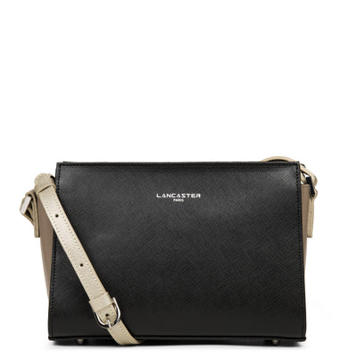sac trotteur - saffiano intemporel #couleur_noir-vison-champagne