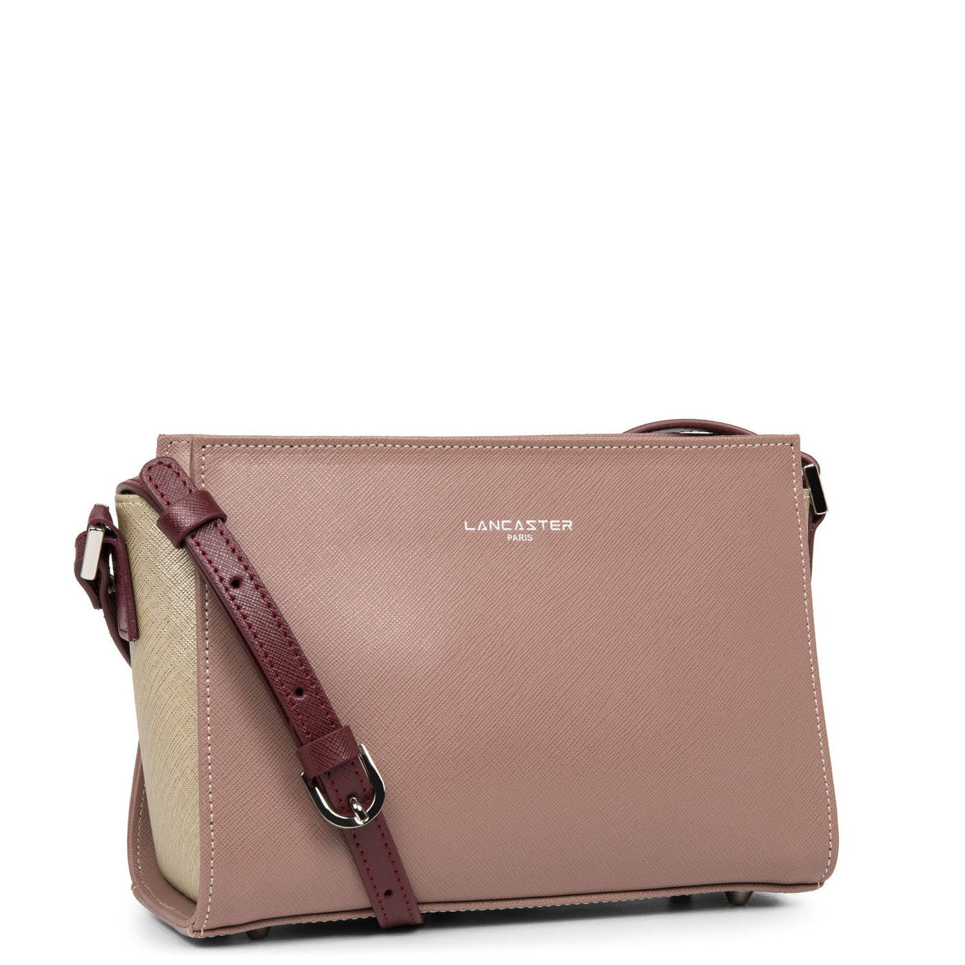 sac trotteur - saffiano intemporel #couleur_rose-antique-champagne-bordeaux