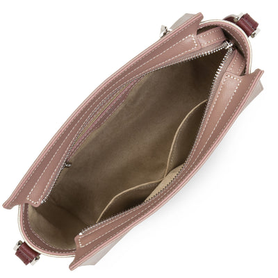 sac trotteur - saffiano intemporel #couleur_rose-antique-champagne-bordeaux