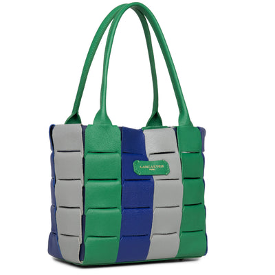 sac cabas main - studio enlacé #couleur_vert-multi