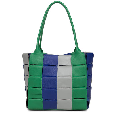 sac cabas main - studio enlacé #couleur_vert-multi