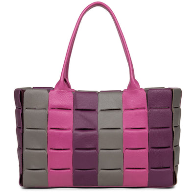 sac cabas main - studio enlacé #couleur_fuxia-multi