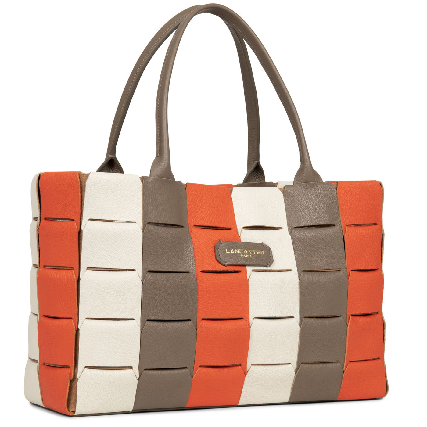 sac cabas main - studio enlacé #couleur_taupe-multi