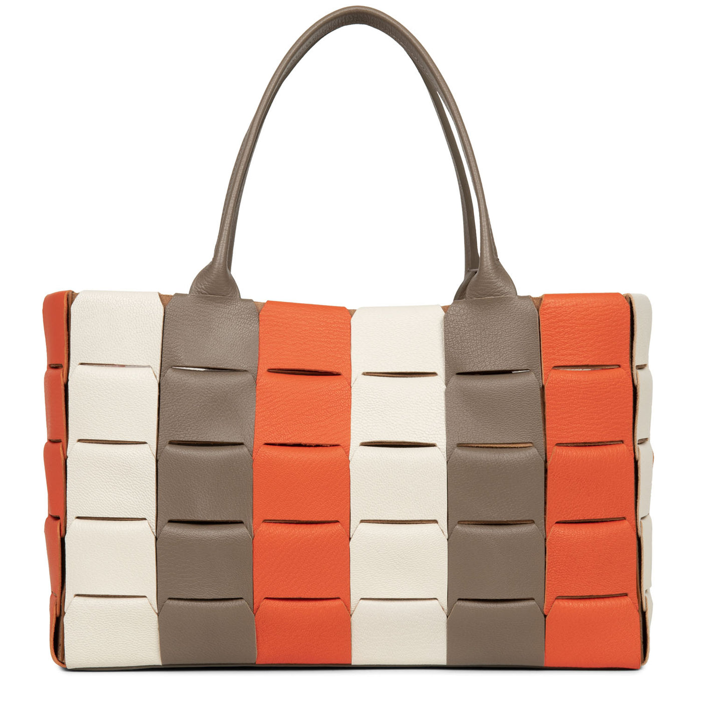 sac cabas main - studio enlacé #couleur_taupe-multi