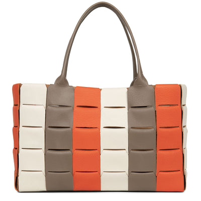 sac cabas main - studio enlacé #couleur_taupe-multi
