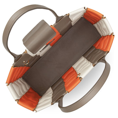 sac cabas main - studio enlacé #couleur_taupe-multi
