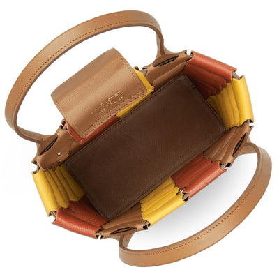 sac cabas main - studio enlacé #couleur_terracotta-multi