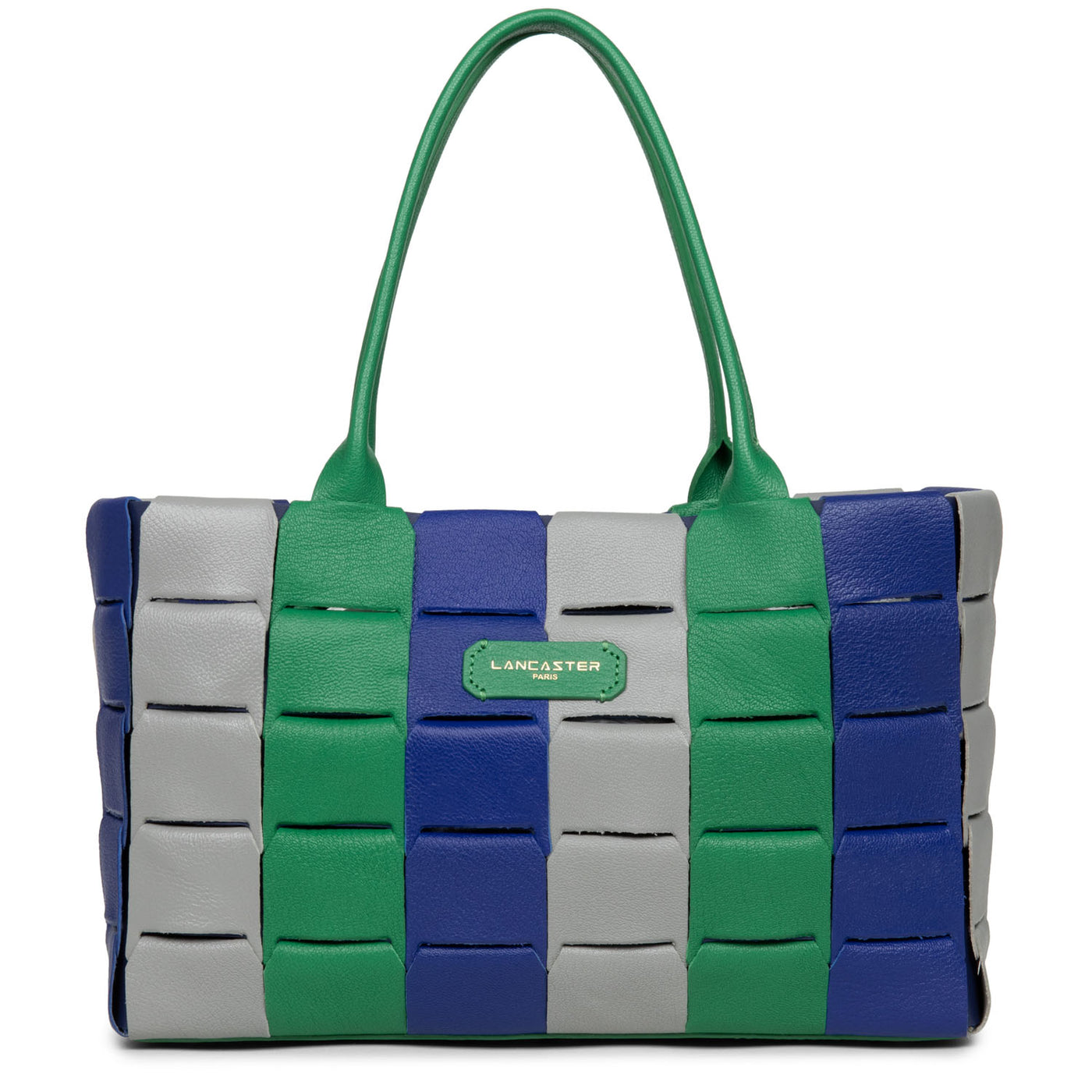 sac cabas main - studio enlacé #couleur_vert-multi