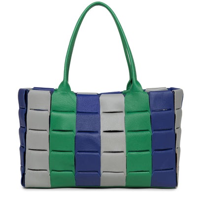 sac cabas main - studio enlacé #couleur_vert-multi