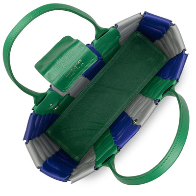 sac cabas main - studio enlacé #couleur_vert-multi