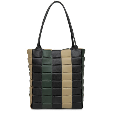 sac cabas épaule - studio enlacé #couleur_militaire