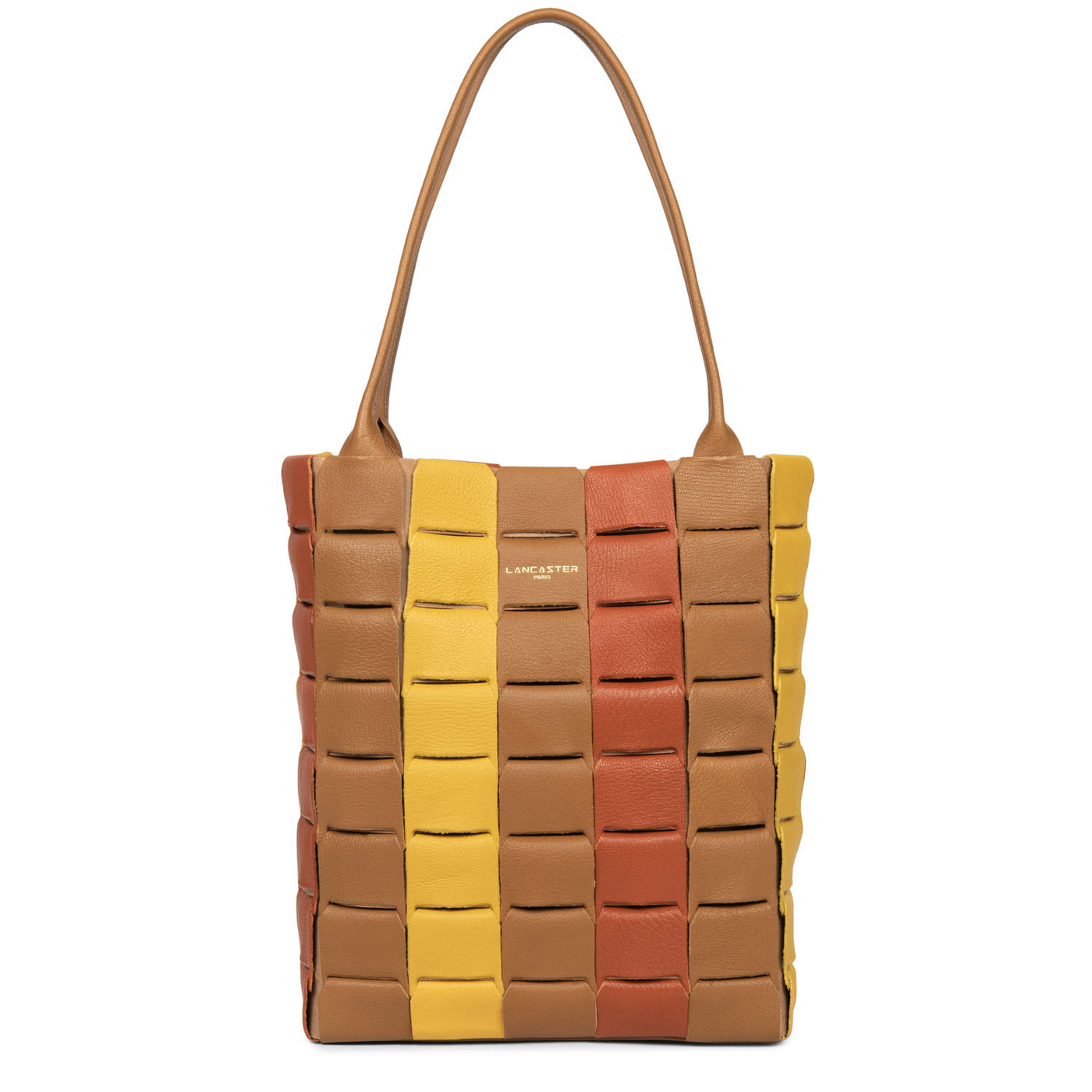 sac cabas épaule - studio enlacé #couleur_terracotta-multi