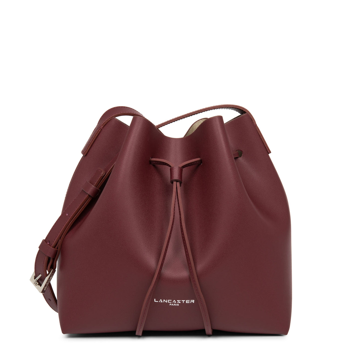 Pur & element small bucket bag in leather Lancaster | La Redoute Pur & element small bucket bag in leather Lancaster | La Redoute