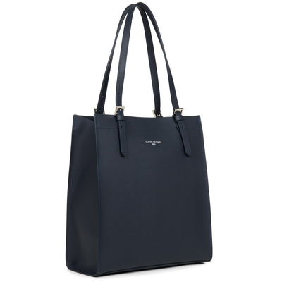 sac cabas épaule - pur & element city #couleur_bleu-fonc-in-argent
