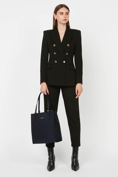sac cabas épaule - pur & element city #couleur_bleu-fonc-in-argent