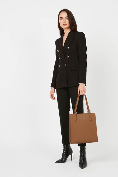 sac cabas épaule - pur & element city #couleur_camel-in-champagne