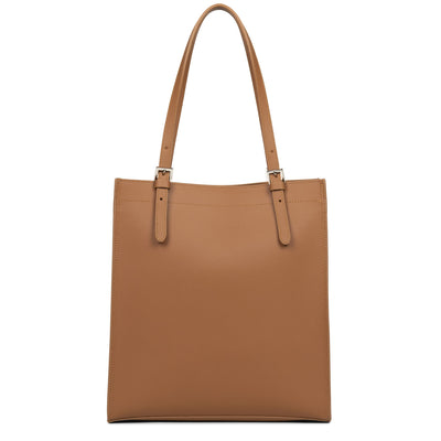 sac cabas épaule - pur & element city #couleur_camel-in-champagne