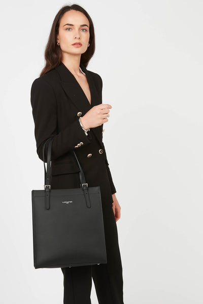 sac cabas épaule - pur & element city #couleur_noir-in-champagne