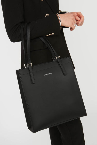 sac cabas épaule - pur & element city #couleur_noir-in-champagne