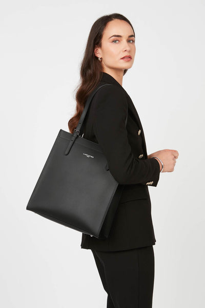 sac cabas épaule - pur & element city #couleur_noir-in-champagne