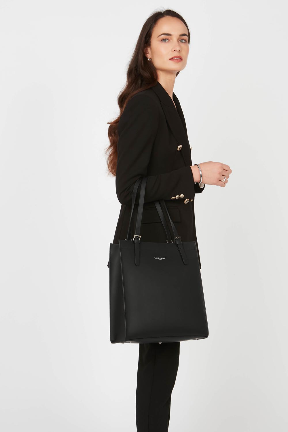 sac cabas épaule - pur & element city #couleur_noir-in-rouge