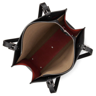 sac cabas épaule - pur & element city #couleur_noir-in-rouge