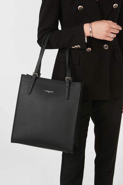sac cabas épaule - pur & element city #couleur_noir-in-rouge