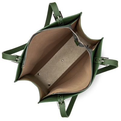 sac cabas épaule - pur & element city #couleur_vert-pin-in-champagne
