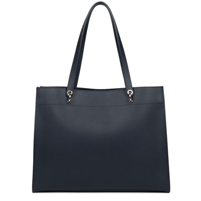 grand sac cabas épaule - pur & element city #couleur_bleu-fonc-in-argent