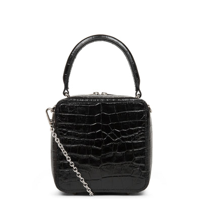 sac boite - exotic bonnie #couleur_noir-croco