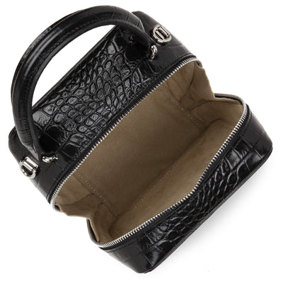 sac boite - exotic bonnie #couleur_noir-croco