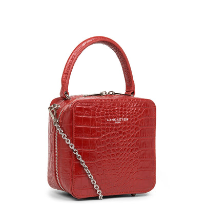 sac boite - exotic bonnie #couleur_rouge-croco