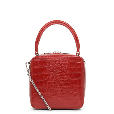 sac boite - exotic bonnie #couleur_rouge-croco
