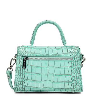 petit sac à main - croco hors série #couleur_turquoise