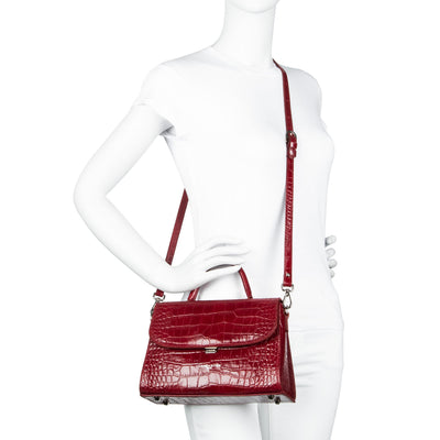 sac à main - exotic lézard & croco fr #couleur_carmin