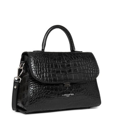 sac à main - exotic lézard & croco fr #couleur_noir