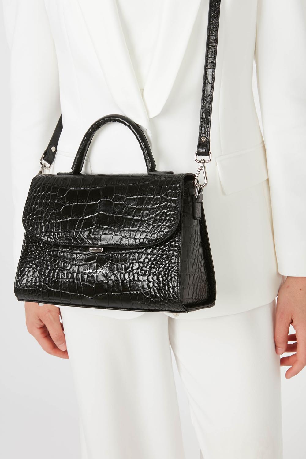 sac à main - exotic lézard & croco fr #couleur_noir