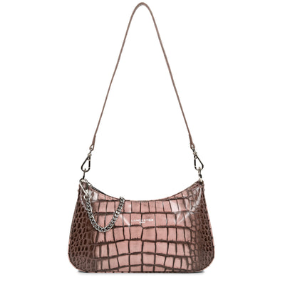 sac trotteur - croco hors série #couleur_rose-cendre