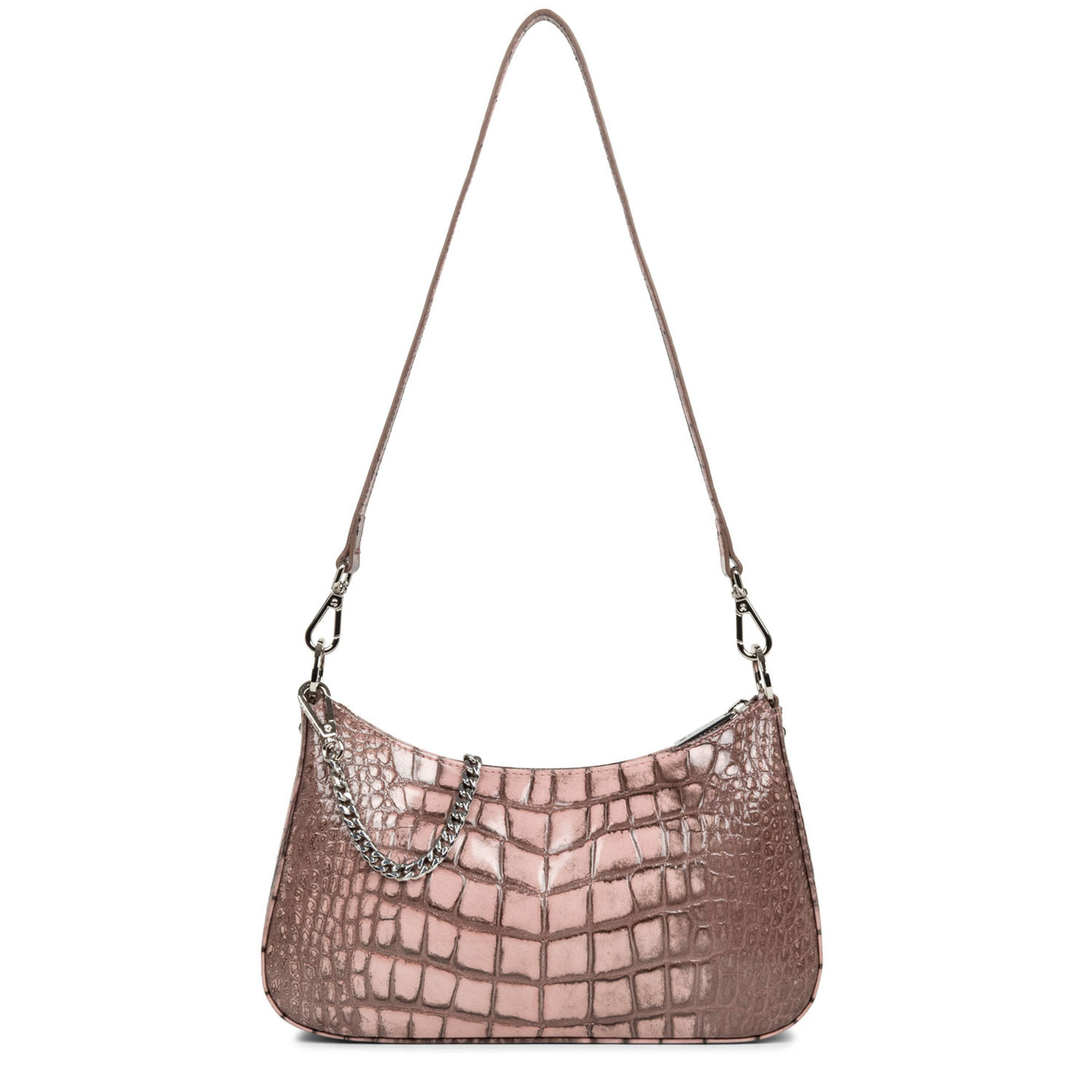 sac trotteur - croco hors série #couleur_rose-cendre