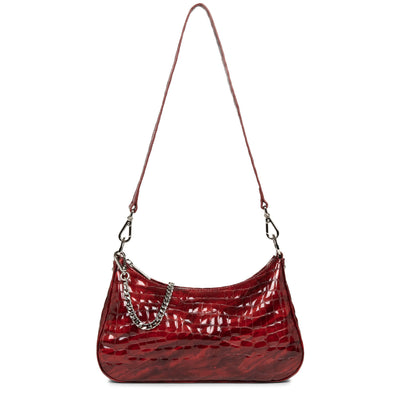 sac trotteur - croco hors série #couleur_rubis-vernis